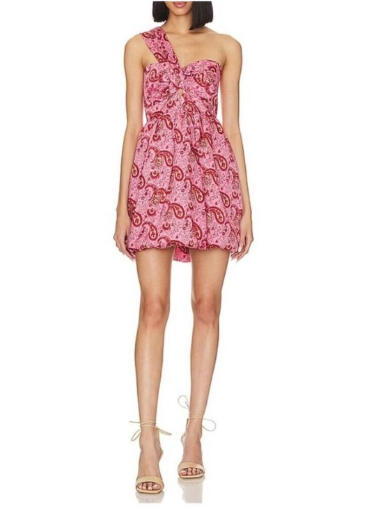 Likely Dresses & Skirts - Likely Pink Paisley One-Shoulder Mini Dress Wedding Bubble Revolve 8 Medium